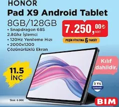 HONOR PAD X9 ANDROİD TABLET 8 GB/128 GB
